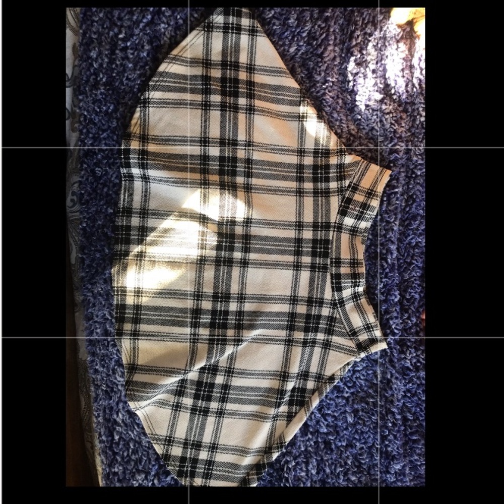 Black and white plaid skirt
